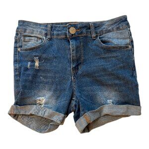 Honey & Bristle Petite Distressed Denim Shorts - Size 6P (2608-1)